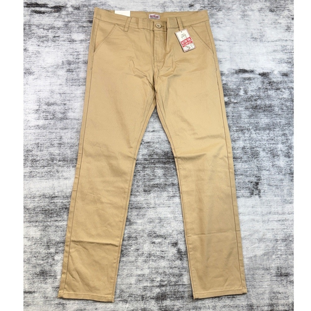 Bastion Trail Mens Khaki Chino Pants Straight Leg Stretch 34x31 J/MSTP-850KK/34